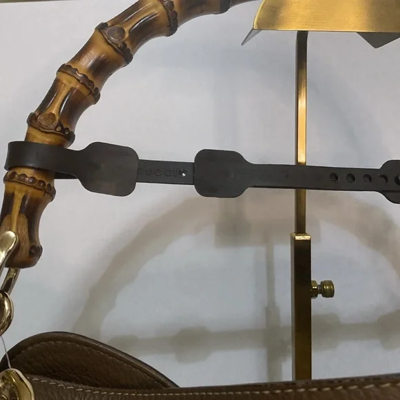 Gucci Bamboo White Floral Canvas Two Way Tote Bag - Picture 9 of 17